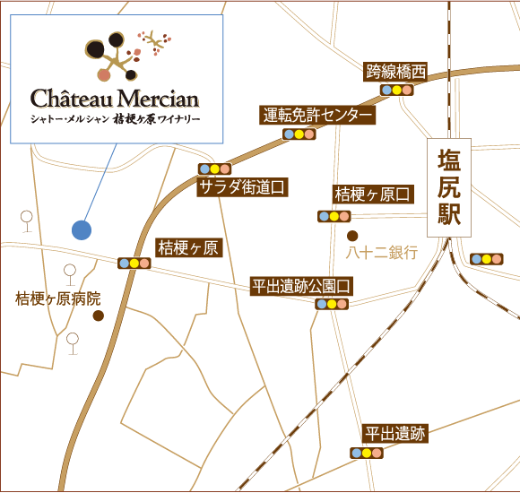 シャトーメルシャン桔梗ヶ原ワイナリー地図